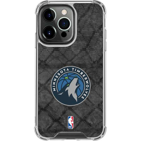 NBA Minnesota Timberwolves Dark Rust iPhone 15 Pro Clear Case
